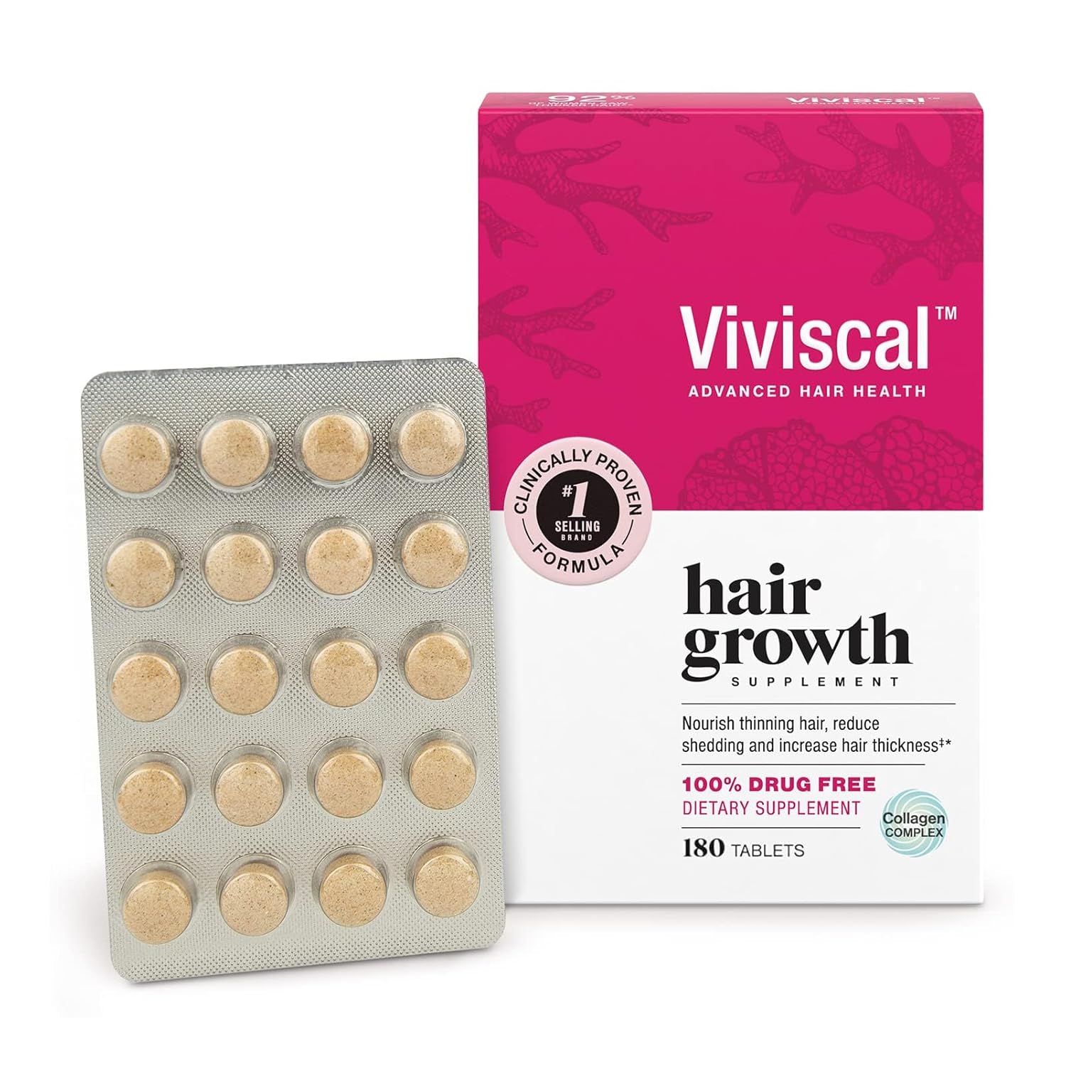Viviscal Hair Growth Supplements for Women – 3-Month & 1-Month Supply