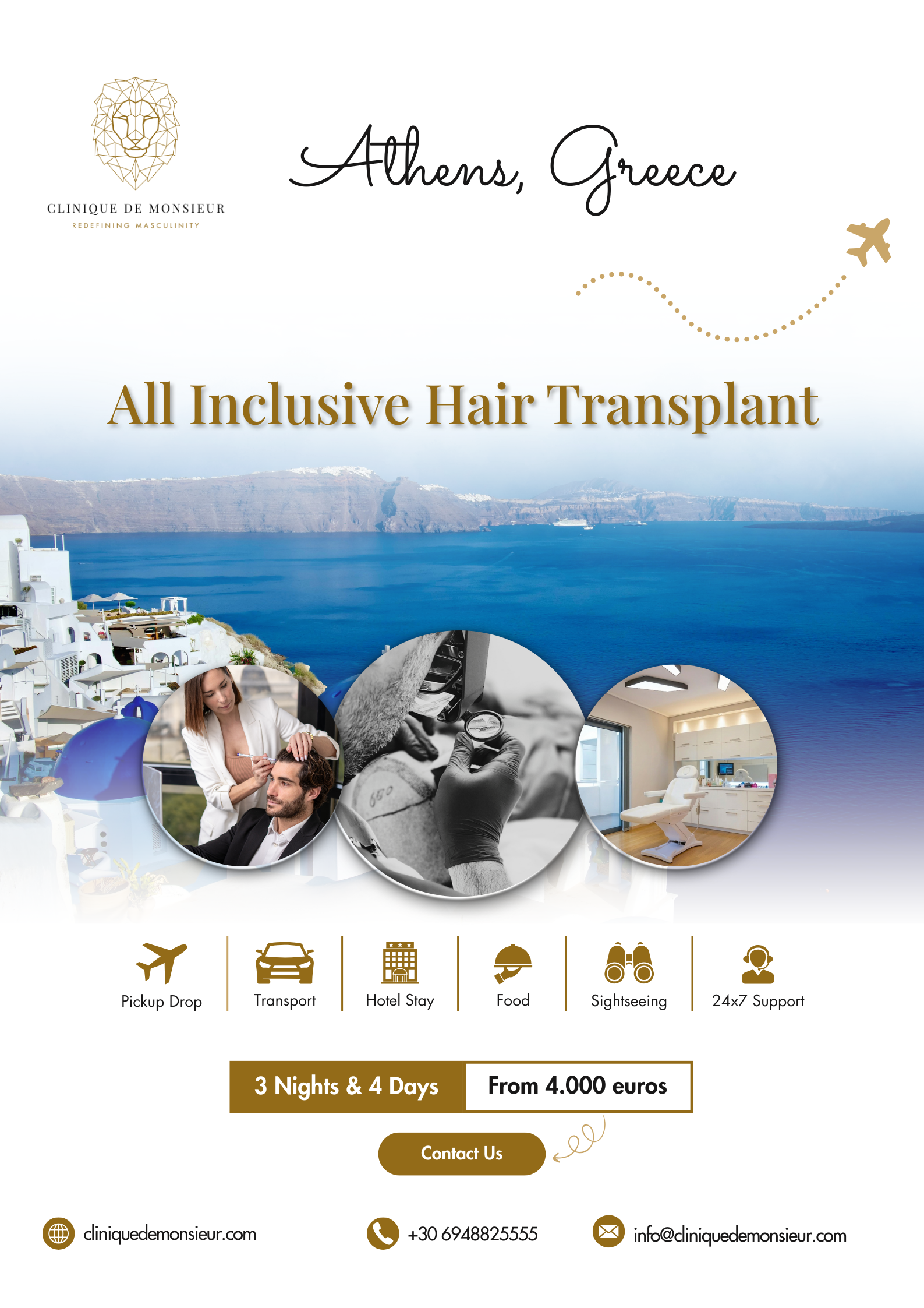 Medical tourism hair transplant experience at Clinique de Monsieur Athens Greece
